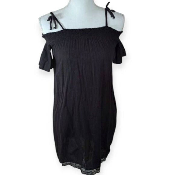 HARPER CANYON BLACK COLD SHOULDER DRESS SZ.YM 8-10 EUC. - Picture 1 of 7